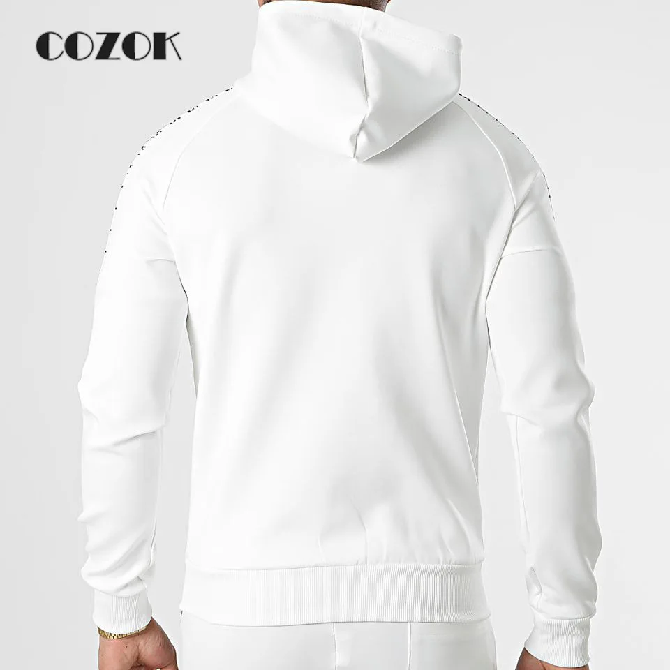 Áo Len Nam Thu Chất Lượng Cao Thời Trang 3d Thể Thao Phù Hợp Mới Dây Kéo Tay Dài Áo Hoodie + Chạy Bộ quần 2 Bộ