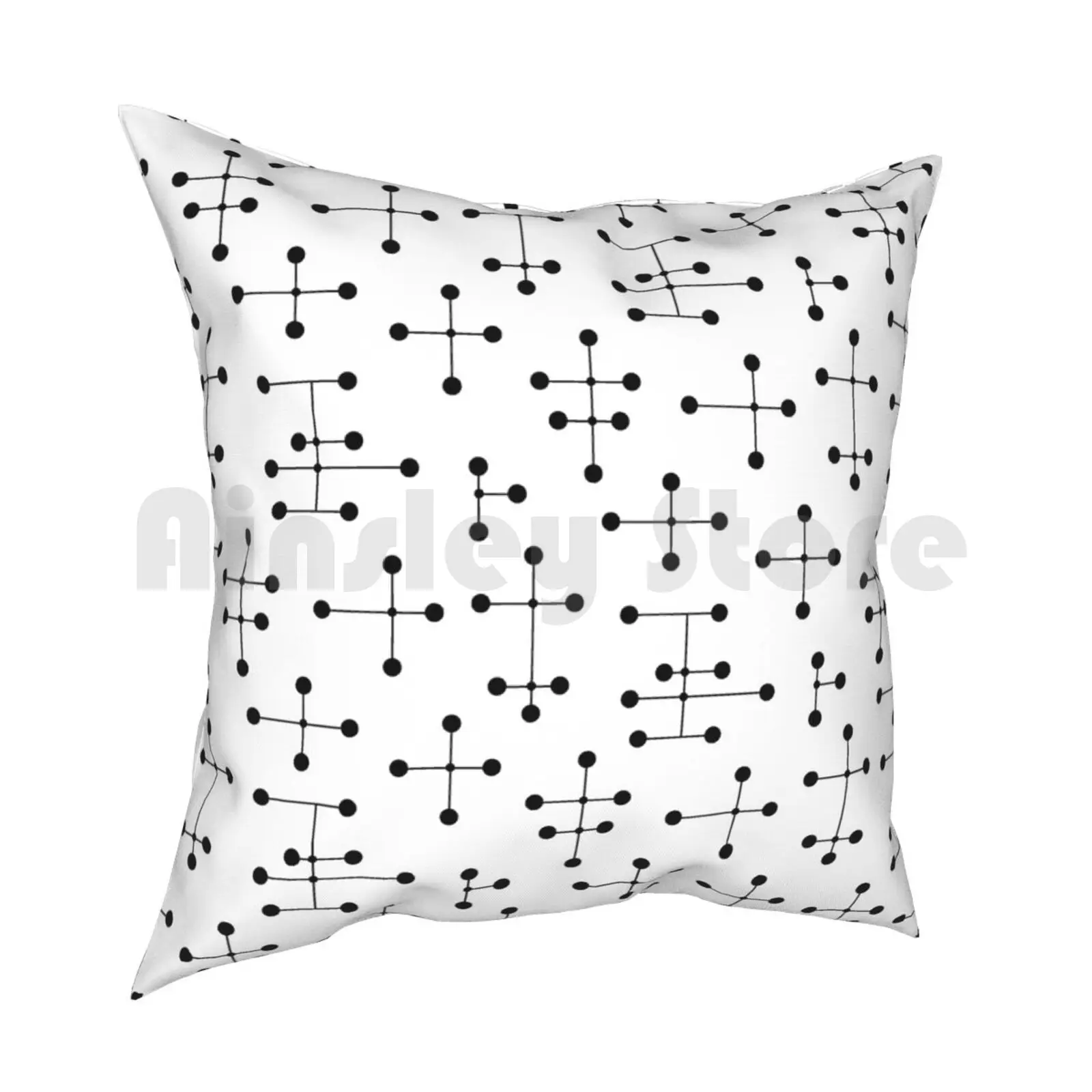 Midcentury Modern Dots 100 Pillow Case Printed Home Soft DIY Pillow cover 1950S 1960S 50S 60S Atomic Atomic Inspired Atomic