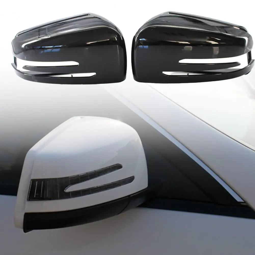 Rearview Mirror Cover Glossy Black Rear View Mirror Shells Cap A2128100464 for Mercedes-Benz S E C Class W212 W204 W221 09-13