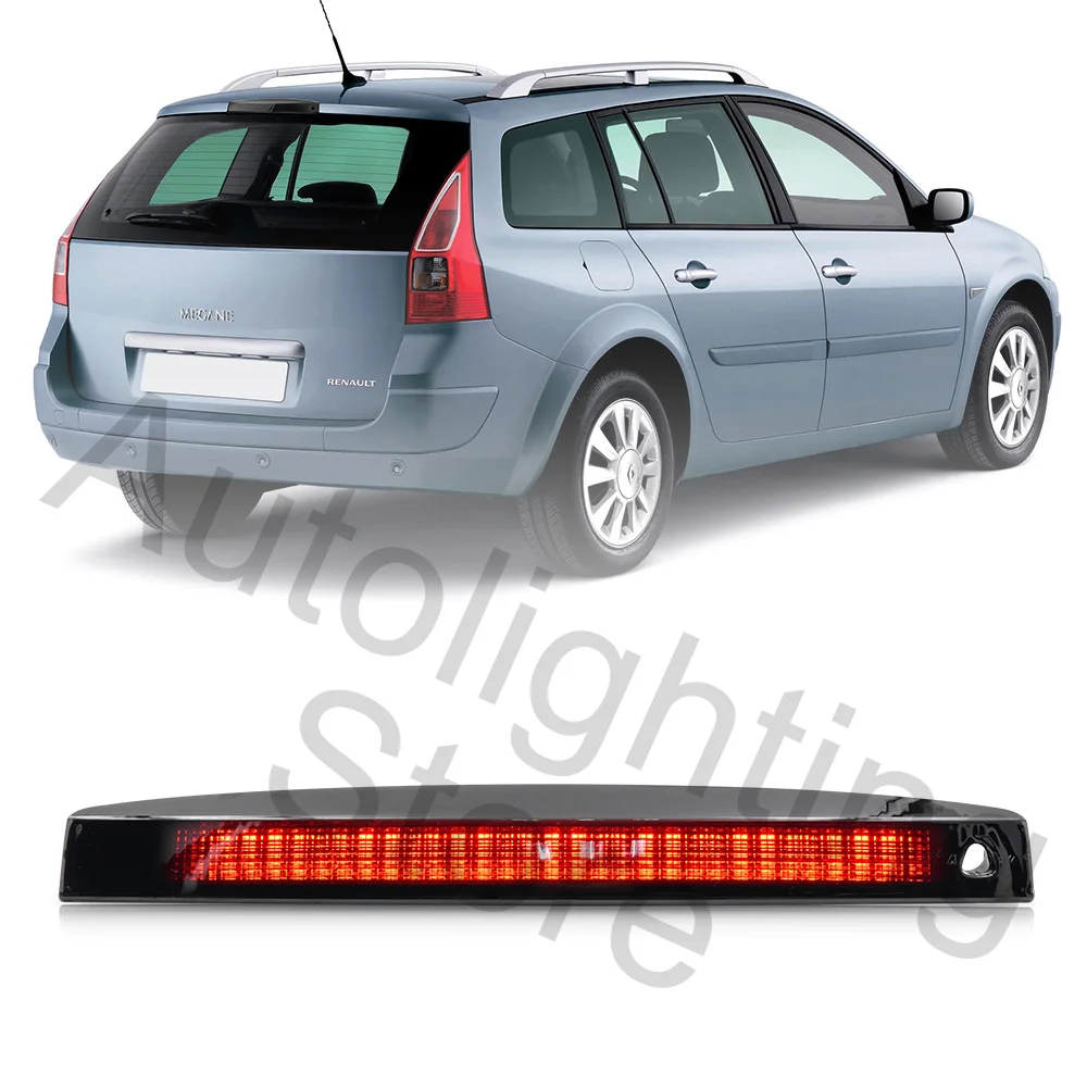 

1Pc Smoked Lens LED High Mount Third Brake Light For Renault Megane II MK2 Estate 2003-2009 3rd Stop Lamp Tail Warning Lights