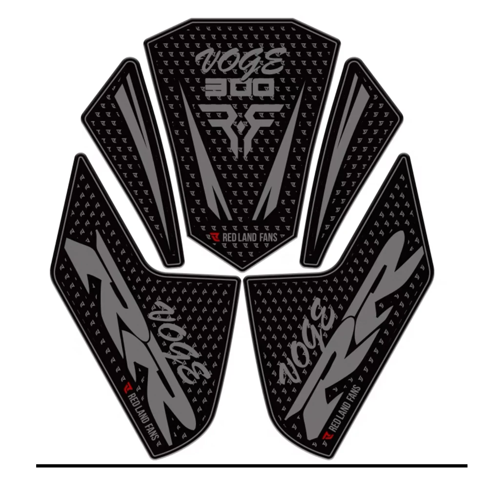 Motorcycle Stickers Decals For VOGE 300RR 300R Fuel Oil Tank Reflective Protection Pads Set