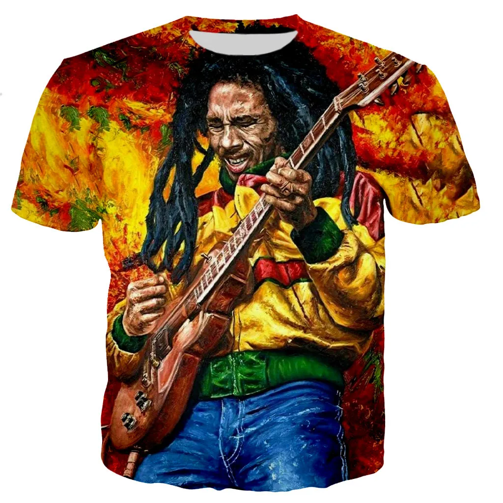 Bob Marley Men/women New Fashion Cool 3D Printed T-shirts Casual Style Tshirt Streetwear Tops Dropshipping