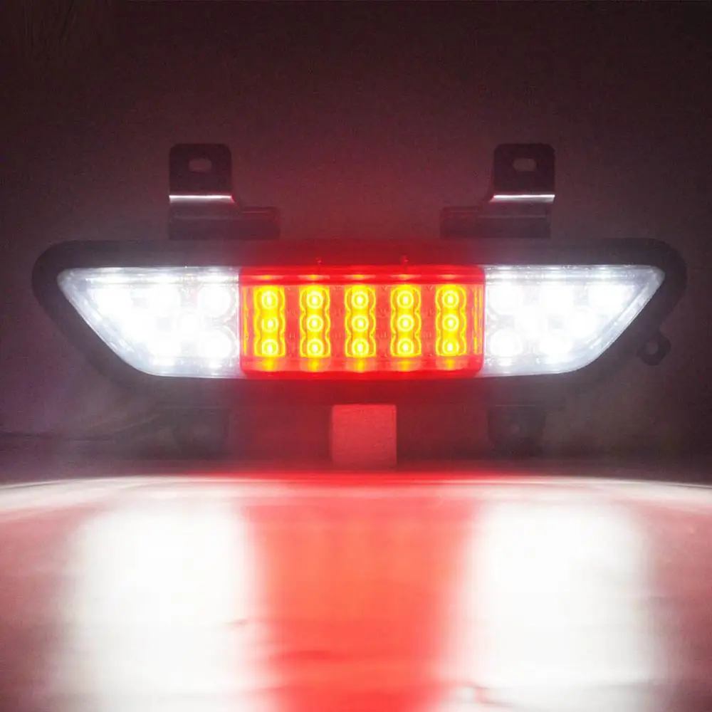 3-in-1-LED-Nebelscheinwerfer mit geräucherter Linse, Bremslichter, Rückfahrleuchte für Ford Mustang Coupe und Cabrio ab 2015