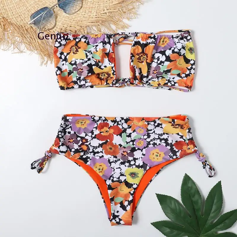 Sexy High Waist Bikinis 2021 New Print Swimwear Women Swimsuit Bathing Suits Beach Wear Push Up Biquini Female