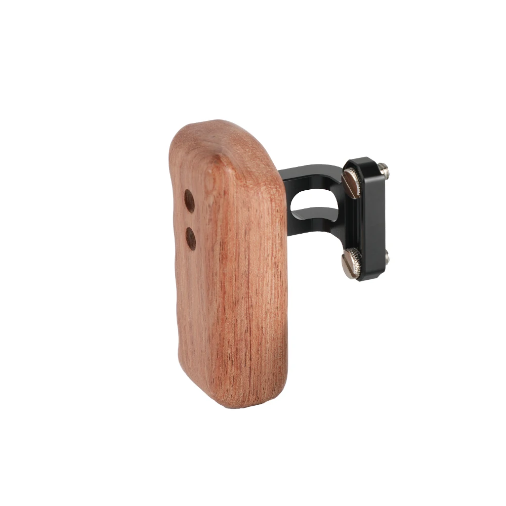 KIMRIG DSLR Reversible Holz Kamera Griff Universal Griff Grip Mit 1/4 "-20 Flügelschraube Knob Für Kamera Käfig Rig (linke Seite)