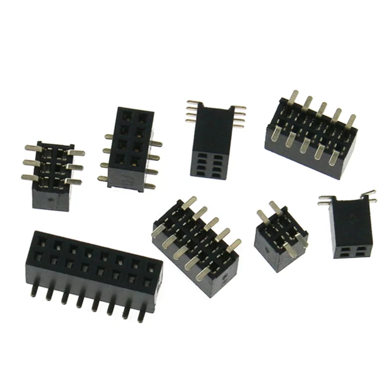 10PCS 1.27MM SMD Double Row Female Socket 2*2/3/4/5/6/7/8/9/10/12/16/20/40/ PIN Female Header Connector