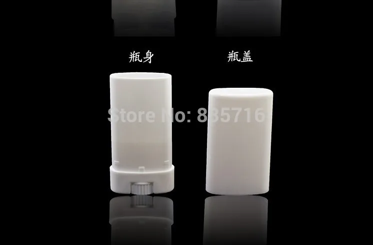 20 pz/pacco 15g Bianco nero Vuoto Ovale rotondo Vuoto Rossetto Balsamo per le labbra Tubi di Plastica Solido Piatto Profumo Deodorante Stick Contenitori