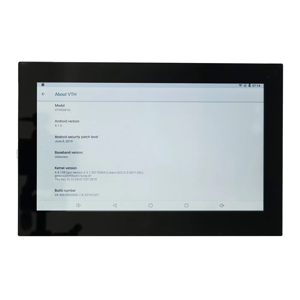 DH VTH5341G-W PoE(802.3af) Android 10-calowy cyfrowy monitor wewnętrzny, wideodomofon, przewodowy monitor dzwonka do drzwi