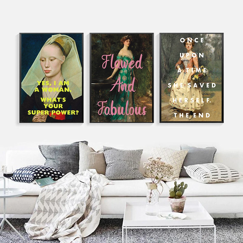 Fashion Historical Noble Wall Art Poster Print It’s All About Me Quote Humour Canvas Painting Picture Living Room Home Decor