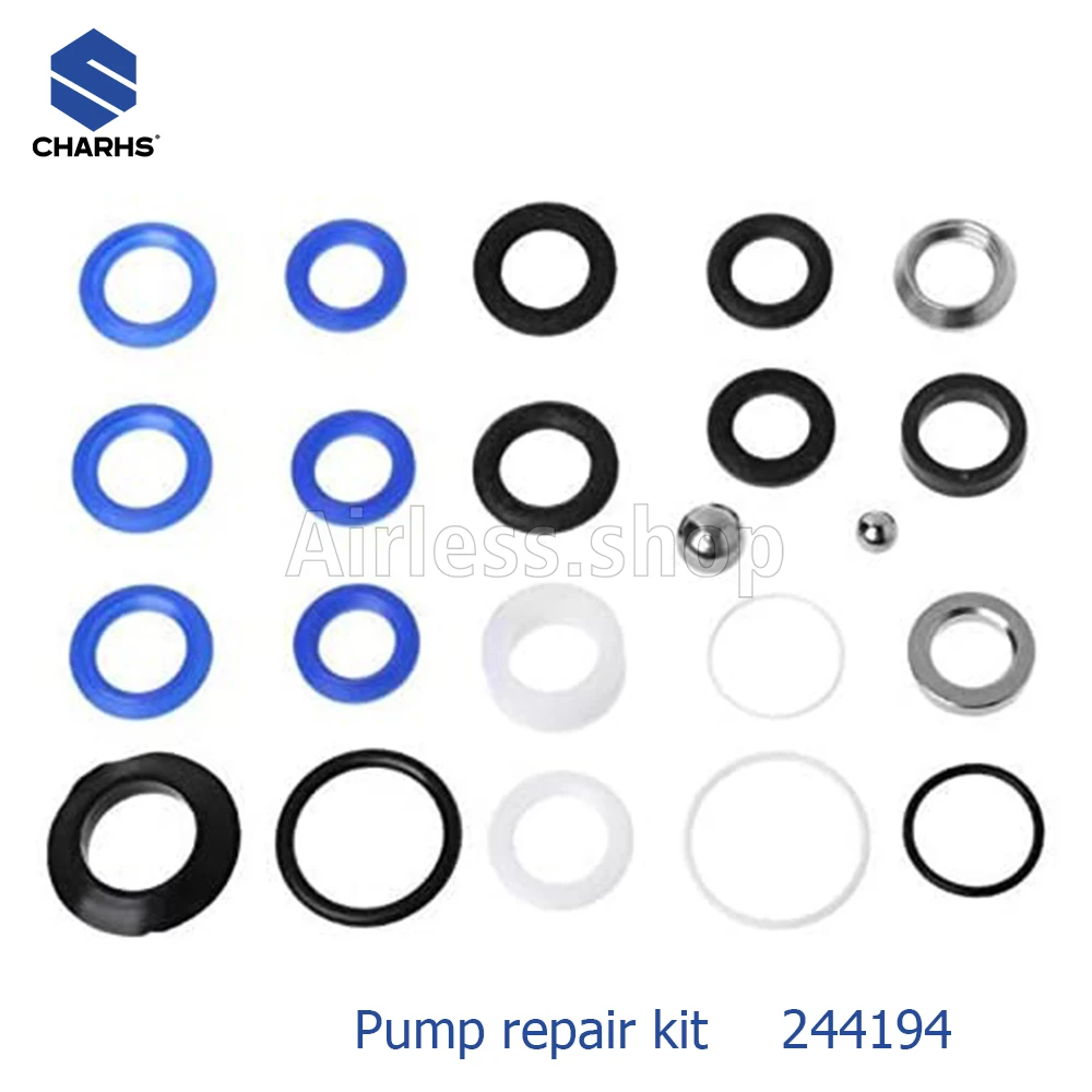 Bombeie o jogo de reparação para pulverizadores sem ar, selagem da bomba, ajuste para o pulverizador sem ar 390, 695, 795, 1095, 5900, 7900, 244194,
