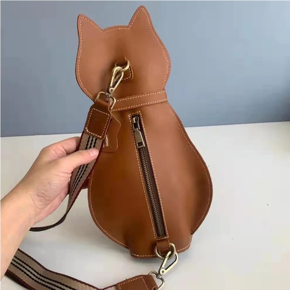 DIY leather craft cute cat chest bag die cutting knife mole metal steel hollowed punch tool blade set 33x20cm