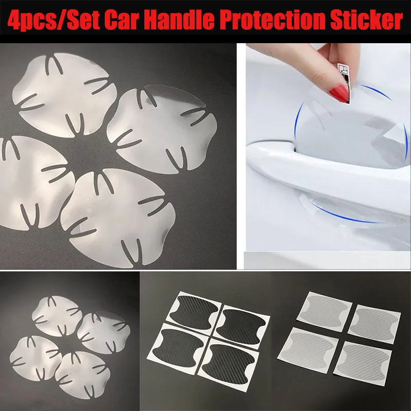 4pcs/Lot Car Handle Protection Sticker For Touareg Tiguan Polo Passat CC Golf Teramont EOS Scirocco Sharan Fox Ameo Arteon Spotr