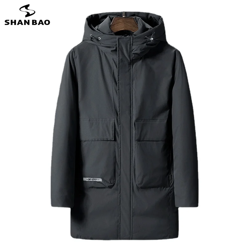 5XL 6XL 7XL 8XL Thick and warm winter men\'s large size casual loose Parkas brand clothing zipper large pocket long padded jacket