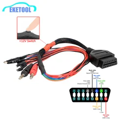 Adaptador de Diagnóstico OBD2, MPPS V18, OBD Breakout Tricore Cable, ECU Boot Pinout Cable, MPPS V21, 12V Switch