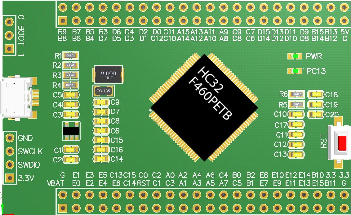 HC32F460PETB الأساسية المجلس HDSC تطوير المنتجات الجديدة يحل محل STM32F103VET6