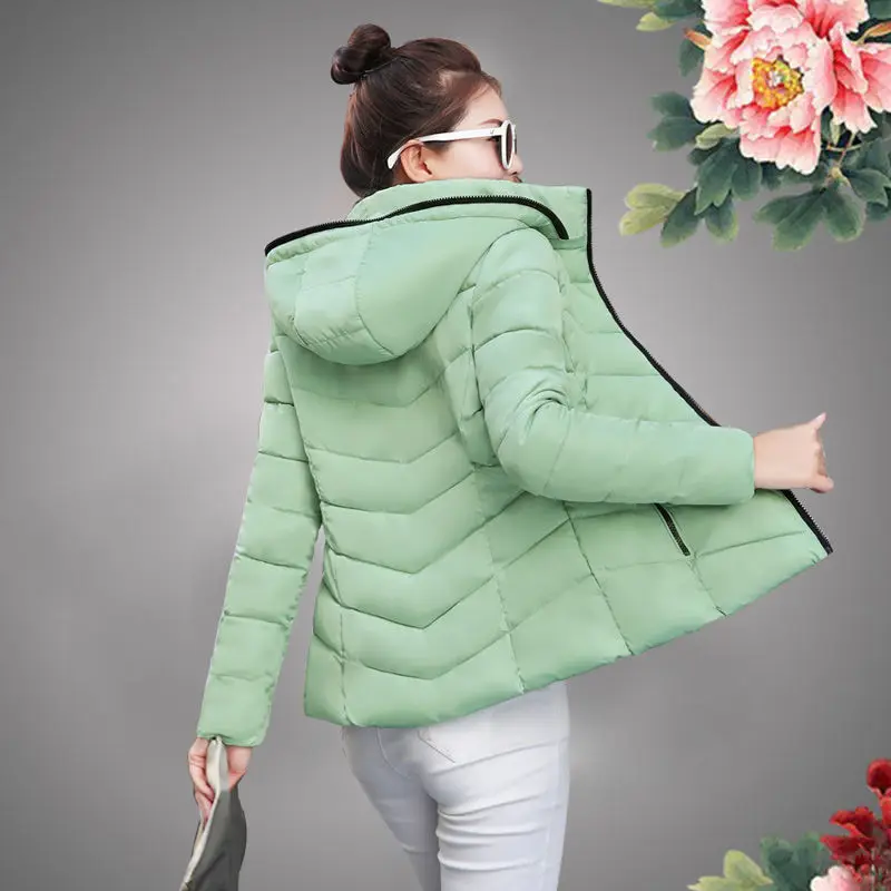 Chaqueta acolchada de algodón para mujer, abrigo corto ajustado de plumón, Parkas pequeñas, otoño e invierno, A284, 2023