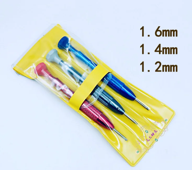 Assortment of 3pcs 1.2mm 1.4mm 1.6mm Watch Movement Shock Spring Remover Tool W31081