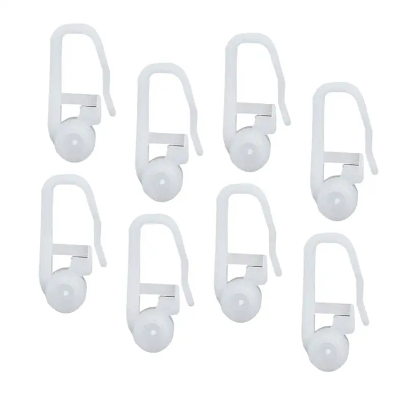 50/100 Pcs Wall Hanging Hooks Carrier Bed Curtain Special Hook Curtain Hanging Curtain Roll Curtain Roller Blind Sliding