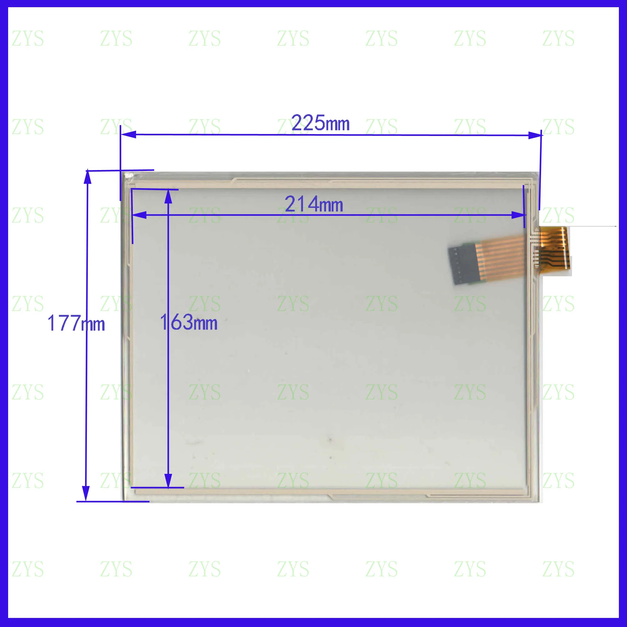 

ZhiYuSun 10.4Inch 225*177mm 8Wire Resistive TouchScreen Panel Digitizer 225*177 for GPS CAR this is compatible