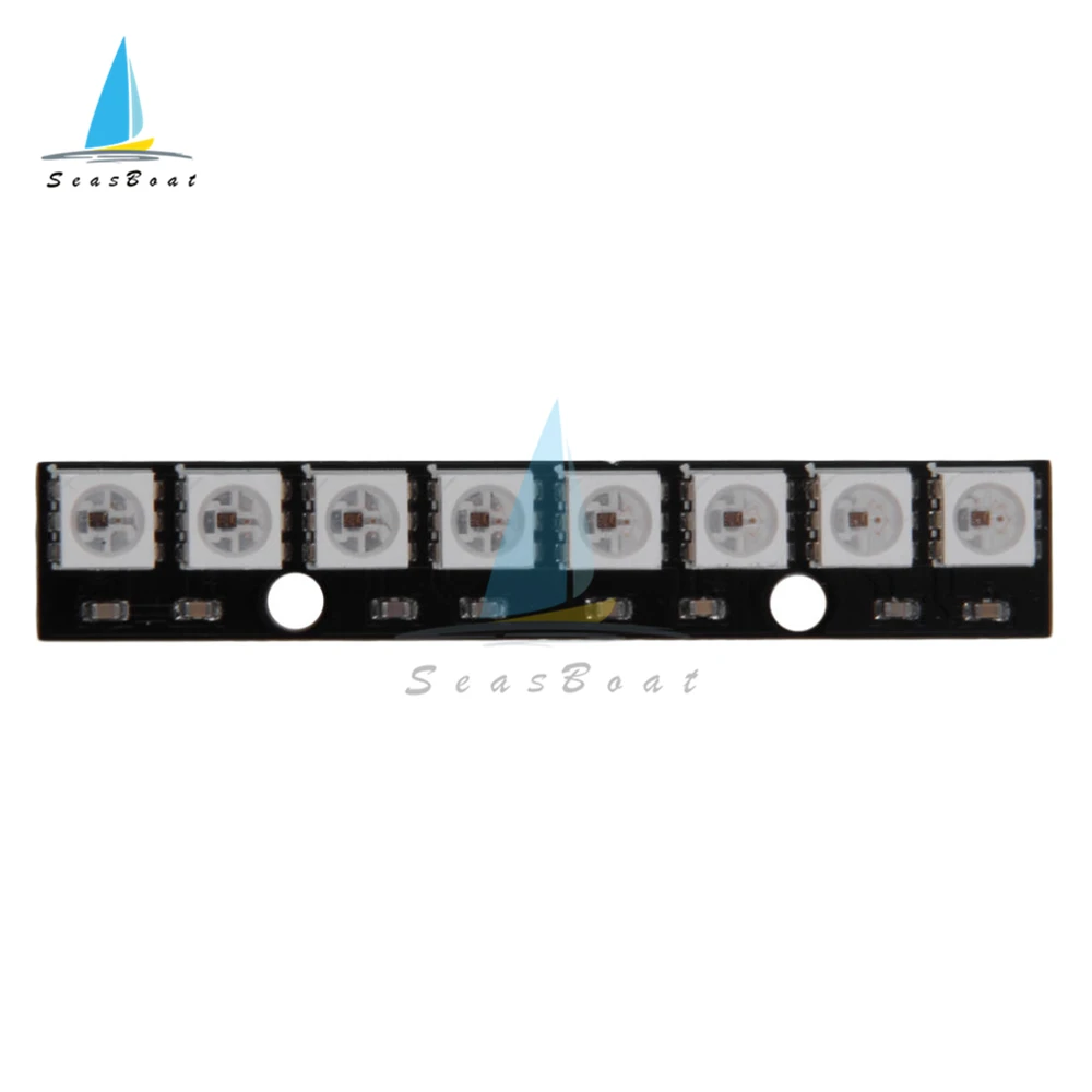 8 bit 8 canali WS2812 5050 RGB LED Lights scheda di sviluppo integrata a colori a colori nero/bianco