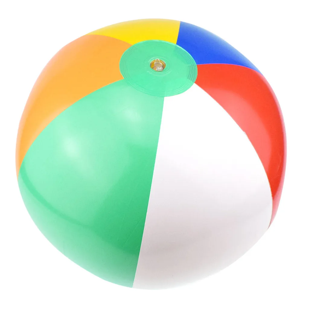 5pcs Inflatable Beach Ball Rainbow Color Pool Party Favors Summer Water Toy Outdoor Family Interactive Toys