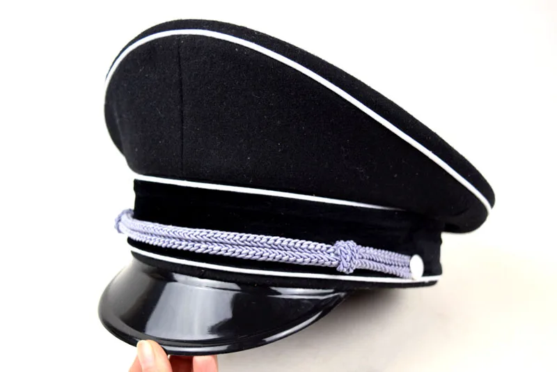 Cosplay German Elite Officer Wool Hat Officer Cap Black Replica