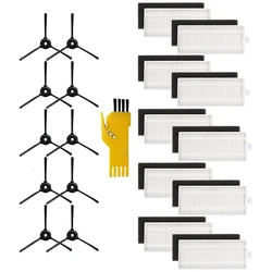 10 filtres et 10 brosses latérales pour aspirateur Robot gaucher M201 T700 M520 M571 M501B M301, Kit d'accessoires de remplacement