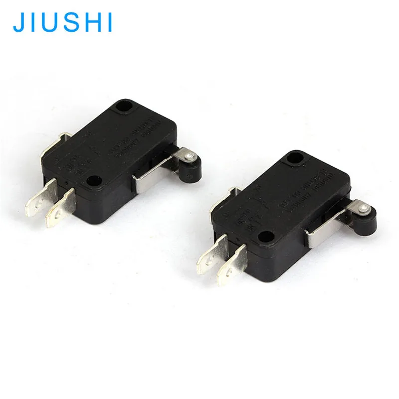 10pcs KW7 short roller lever micro switch  3 terminals 1NO 1NC AC250V 125V 15A