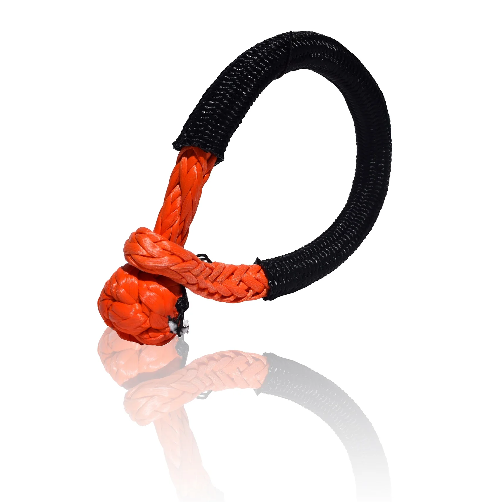 Orange 10mm*80mm ATV Winch Shackle,Synthetic Winch Rope for Off Road,Rope Shackle