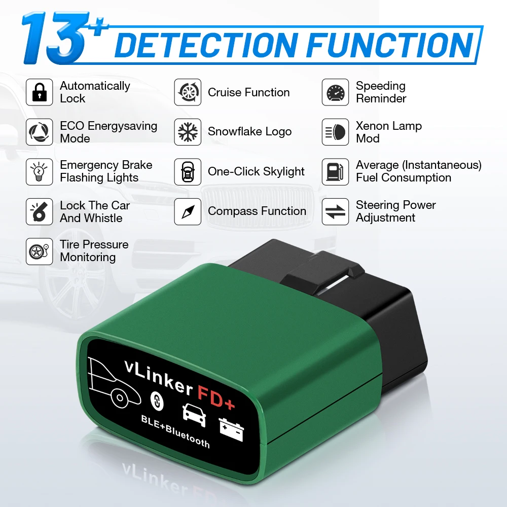 Vgate vLinker FD+ ELM327 Bluetooth-compatible 4.0 FORScan wifi OBD2 Car Diagnostic OBD 2 Scanner J2534 Auto Tool For Ford