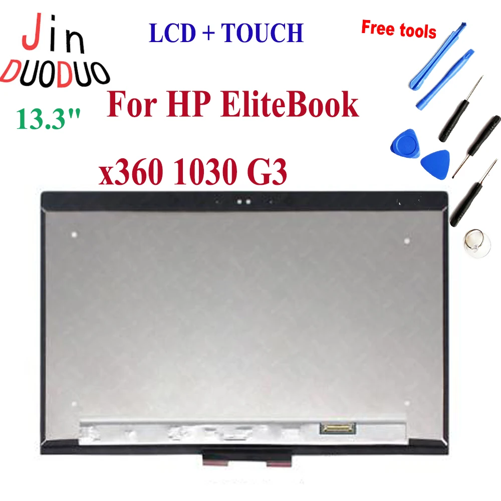 HP EliteBook x360 1030 G3 용 정품 LCD 디스플레이 터치 스크린 디지타이저, HP x360 1030 G3 디스플레이 3840x2160 1920x1080, 13.3 인치