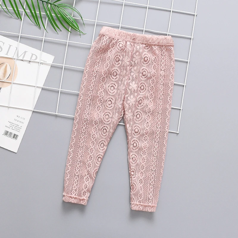 2020 Spring Summer New Girl Pants Lace Length Skinny Leggings Pencil Pants Children Kids Leggings LZ259