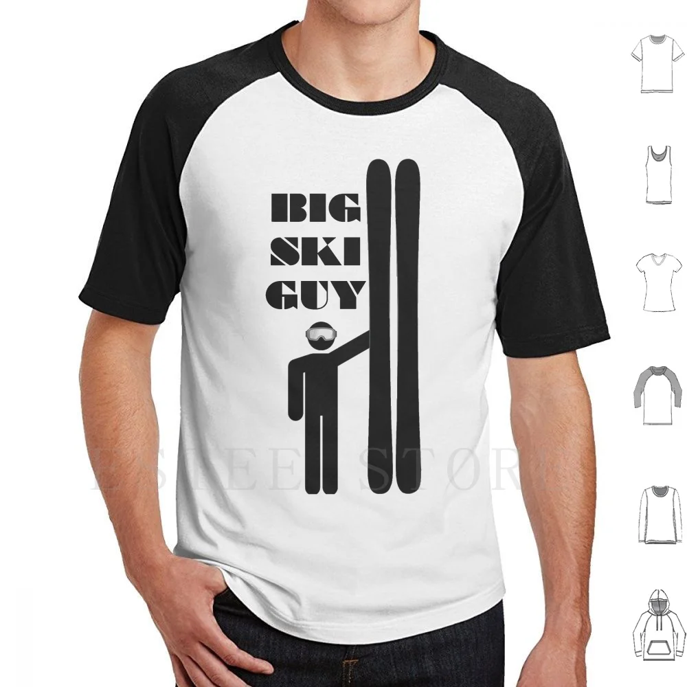 Big Ski Guy T Shirt Men Cotton 6xl Skiing Snowboarding Ice Skating Winter Cold Snow Okemo Killington Sunapee Vermont Jay Park