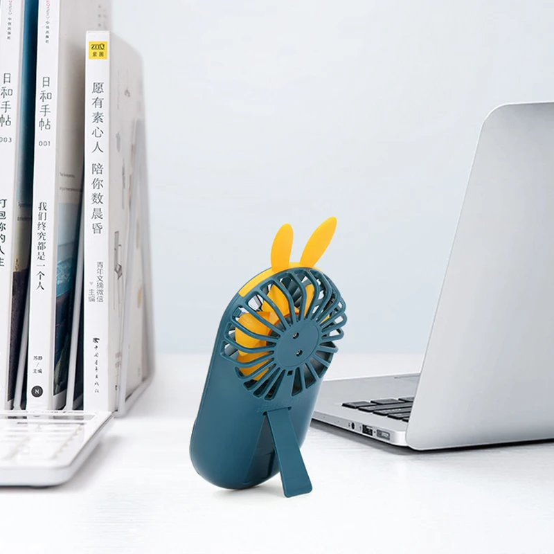 Portable Fan  USB Rechargeable Hand Fans For Women  Three Wind Speed And Night light Travel Make-up Mini Fan