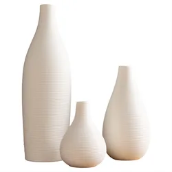 Ceramic Vases Small Mouth Flower Arrangement Home Furnishing Decoration Modern Nordic Style Living Room Flower Bottle WWO66