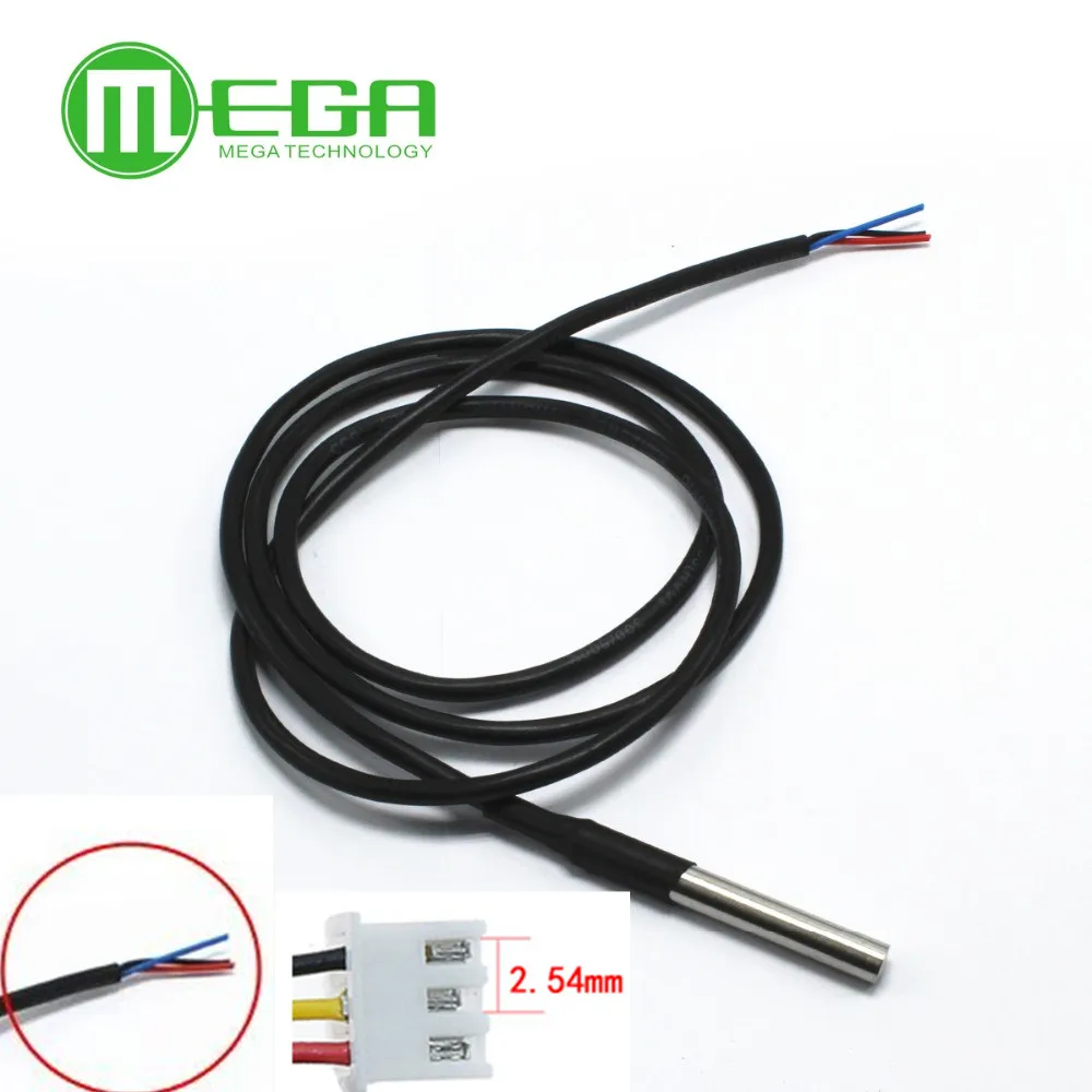 100pcs Stainless steel package Waterproof DS18b20 temperature probe temperature sensor 18B20  1meter