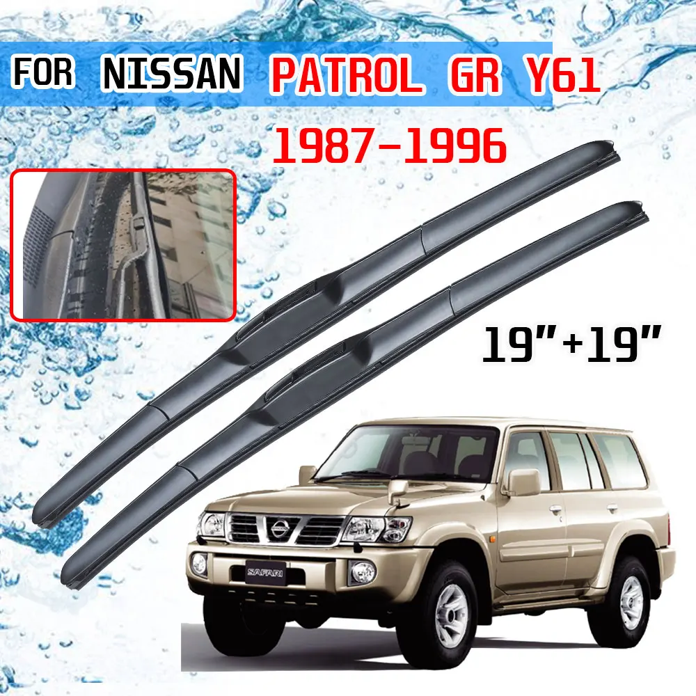 For Nissan Patrol GR Y61 1987 1988 1989 1999 1991 1992 1993 1994 1995 1996 Accessories Car Front Wiper Blades Brushes Cutter