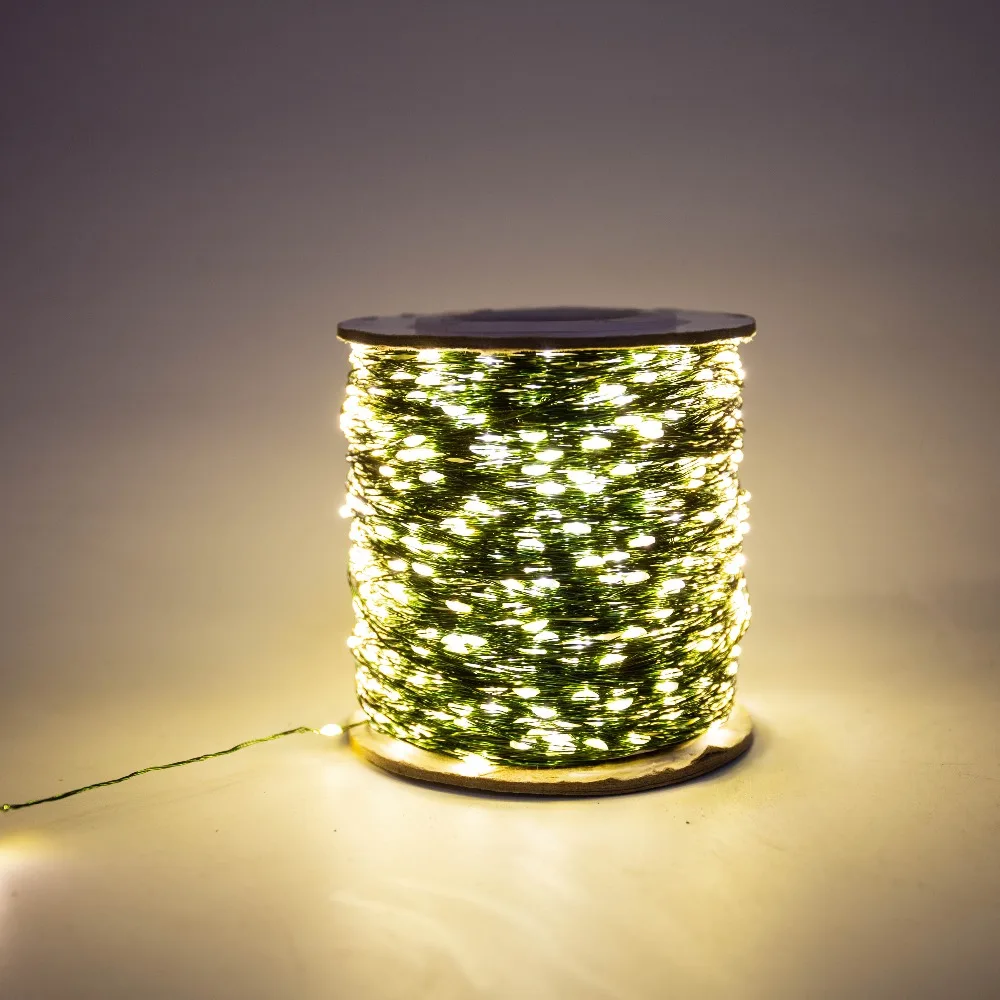 100M LED String Lights Green Wire Fairy Lights Warm White Garland for Outdoor Home Wedding Christmas Party Garden Decoration