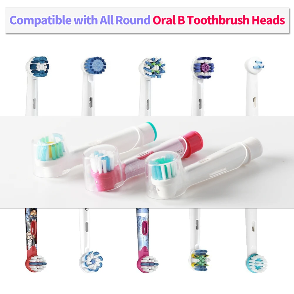 12 Pcs Reusable Toothbrush Head Covers for All Round Oral B Toothbrush Heads to Keep Healthy Clean and Storage in Home or Travel