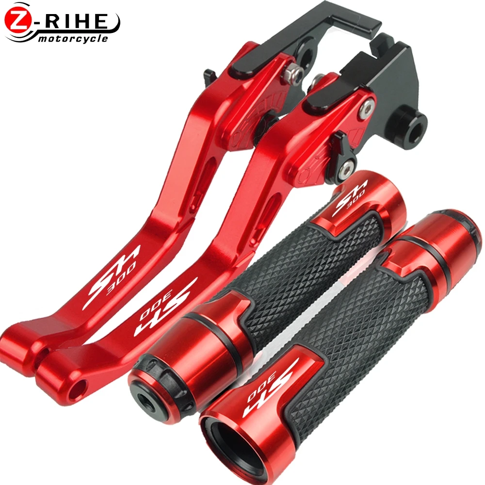 

Motorcycle Accessories Adjustable Brake Clutch Levers And Handle Grips For HONDA SH300 2007-2020 2019 2018 2017 2016 2015 2014