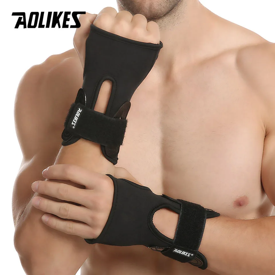 AOLIKES 1Pair Ski Wrist Support Gear Hand Protection Roller Palm Pads Protector Snowboard Skating Guard Men Women