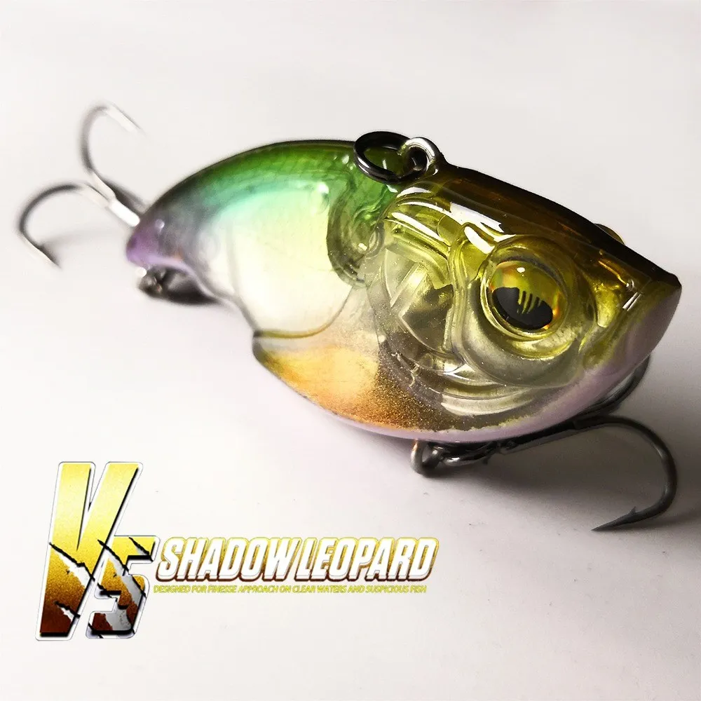 Elitelure V5 Shadow Leopard Vib Blade Lipless Crankbait Lures  For Bass Fishing50mm/12g Sinking Artificial Crank Bait