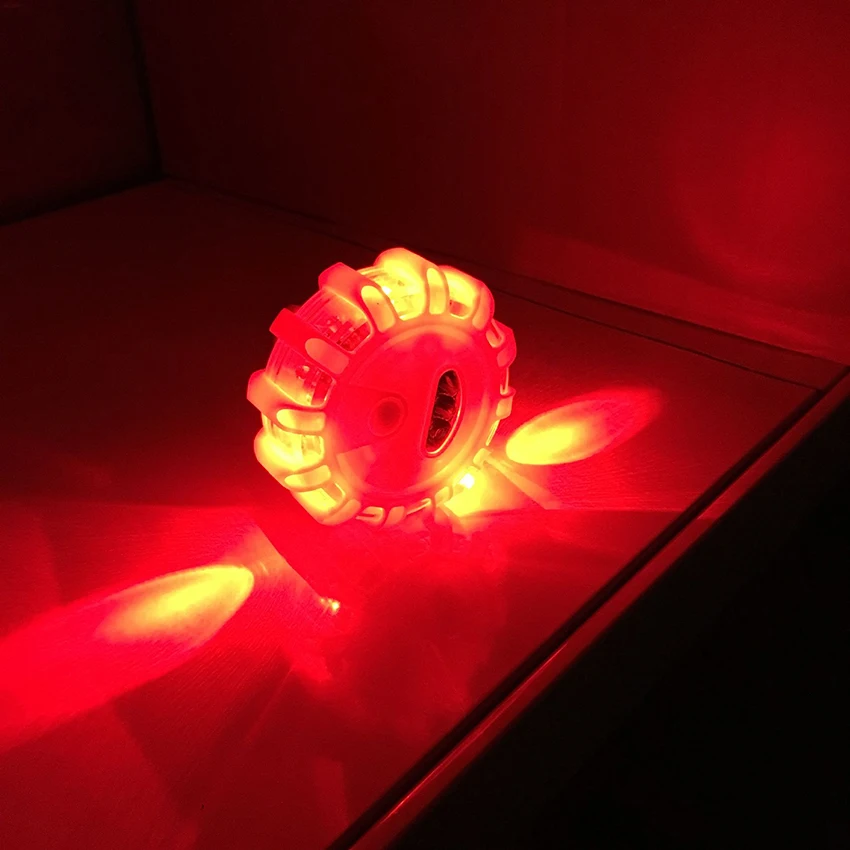 LED Emergency Flashing Light for Road, 9 Modes, Accident Warning Flares Light with Magnetic Base for Car Marine Vehicles