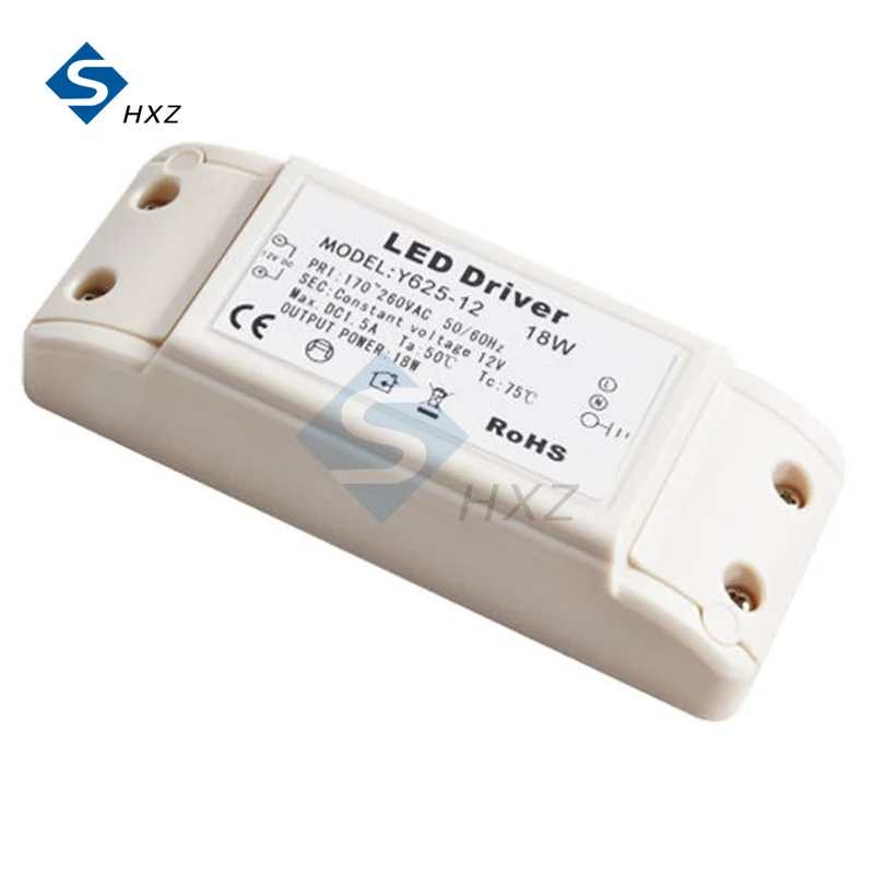تيار مستمر 12 فولت 18 واط LED سائق محول إلكتروني 1.5A 170-260 فولت لمبة