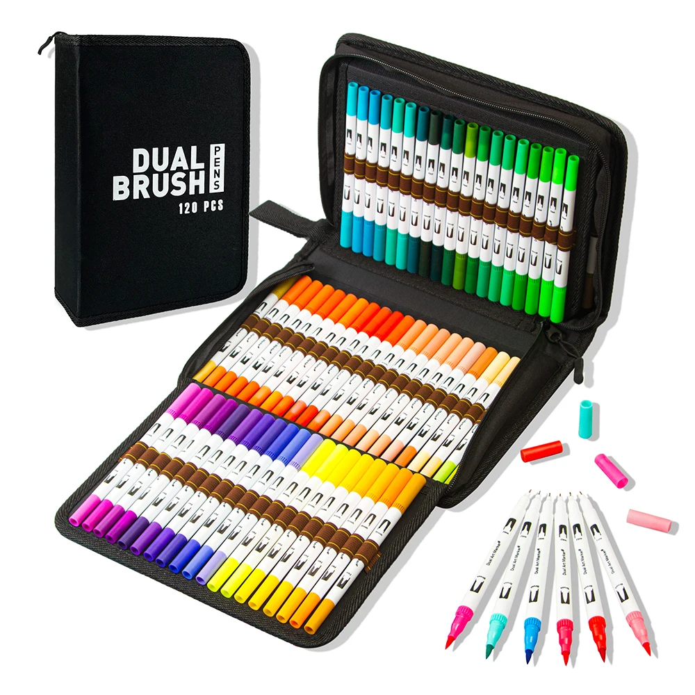 การรีวิวและแนะนำชุดปากกาสีน้ำ 120 สีสำหรับงานศิลปะ