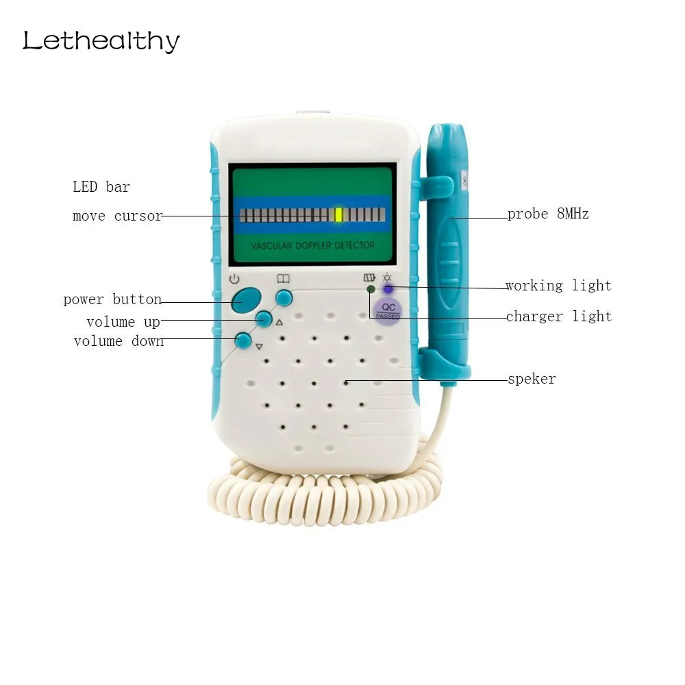 LED ręczny doppler naczyniowy/sonda z 8 Mhz