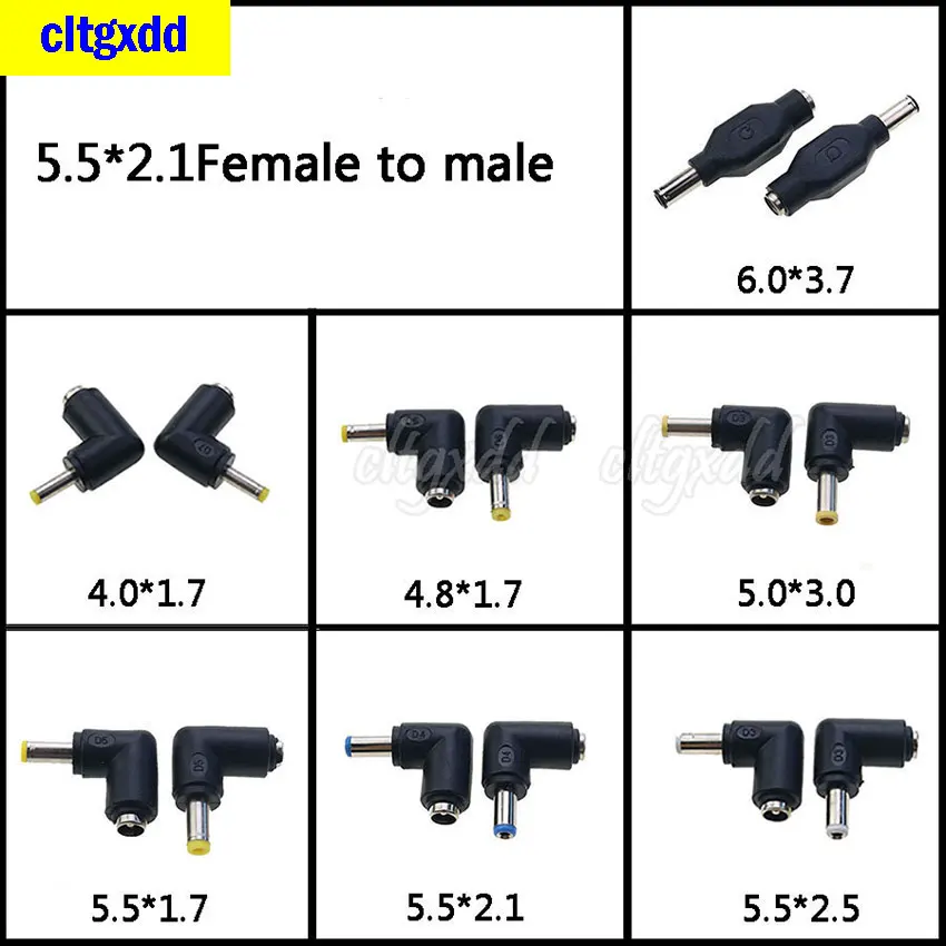 2個ユニバーサルDCパワーからオス5.5*2.1x4。8*1.7 /5.5*2.5/5.5*2.1/5.5*1.7/5.0*3.0/4.0*1.7/6.0*3.7プラグコンバータラップトップ広告