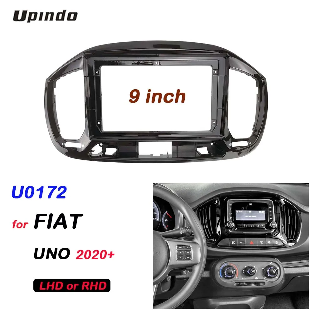 

Car Accessories 2 Din 9 Inch Fascia Panel Frame for FIAT UNO 2020 | Plastic Dash Mount Kit Car Radio DVD GPS MP5