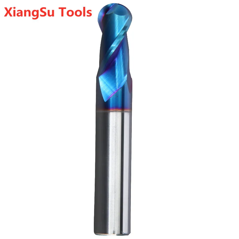 

R7-R8-R9-R10mm 2Flute Ball Nose End Mill Hrc65 CNC Milling Cutter Alloy Tungsten Carbide Cutting Milling Machine Tool For Steel