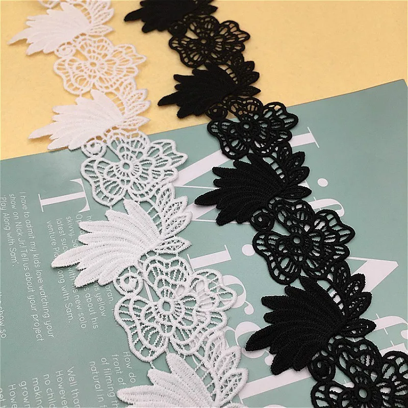 2024 Water-soluble Embroidery Flowers Lace For Crafts Fabric DIY Curtains Home Textile Clothing Underwear Decoration Accessories